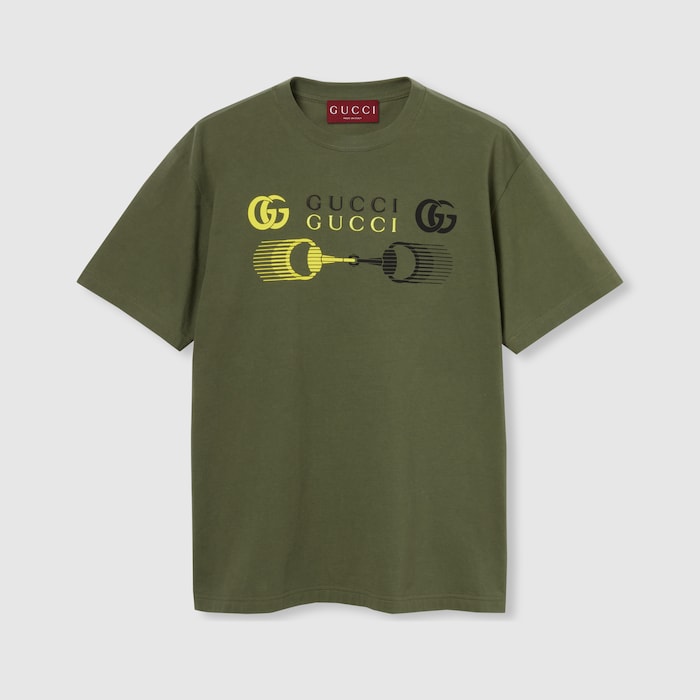【GUCCI】Logo Sequin Cotton Jersey T-shirt Sunlight GUCCI Sequin-embellished cotton-jersey T-shirt | THE OUTNET