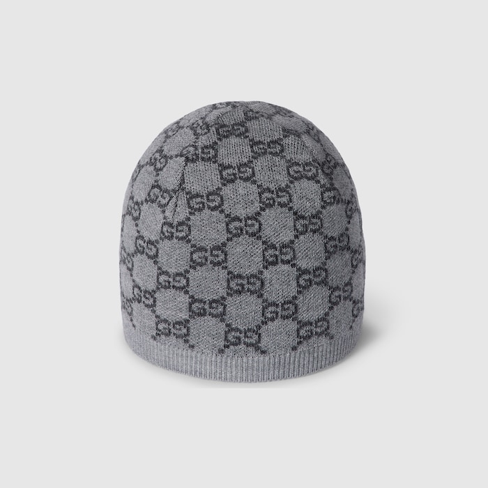 GUCCI グッチ GGパターン ウール ハット ベビー ベビー〕GGウール ハット ・グレー＆ダークグレー | GUCCI公式