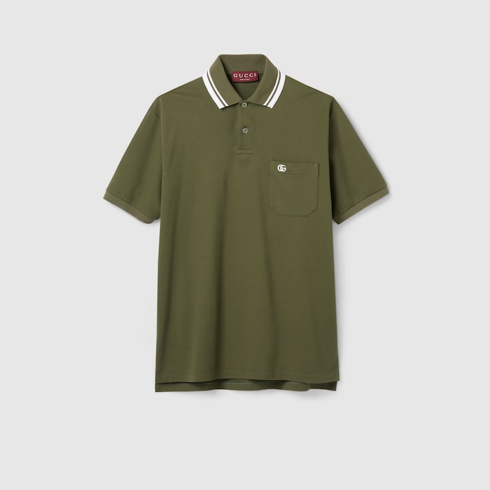 GUCCI 青白ストライプ ポロシャツ GUCCI x ADIDAS ポロシャツ ブルー S 定価12万円 グッチ