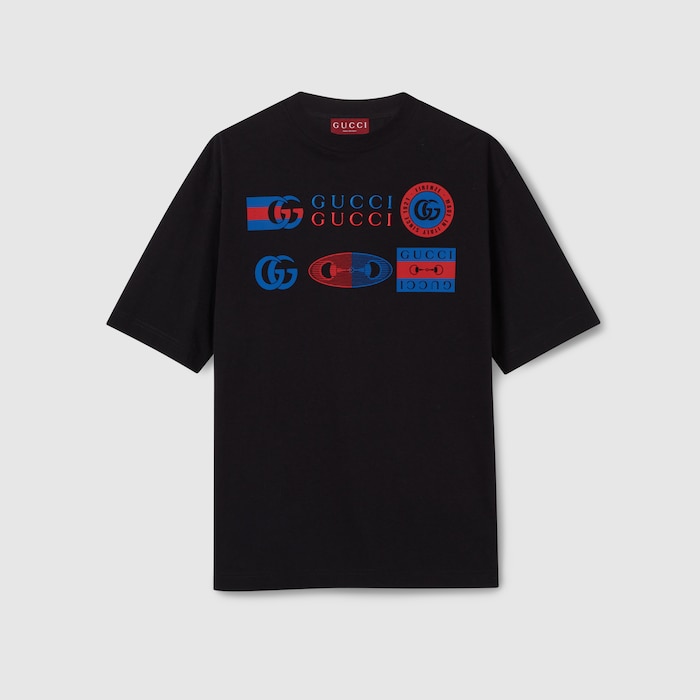 Tシャツ・カットソー Gucci Gucci Web Print Cotton T-Shirt GUCCI FW22 Interlocking G Cotton T-Shirt 'White' 548334