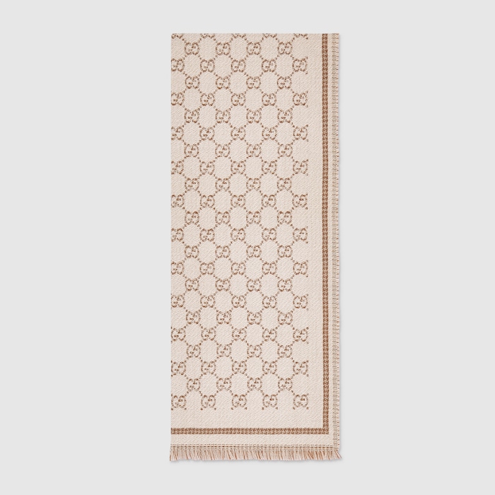 GG wool scarf in ivory | GUCCI® US