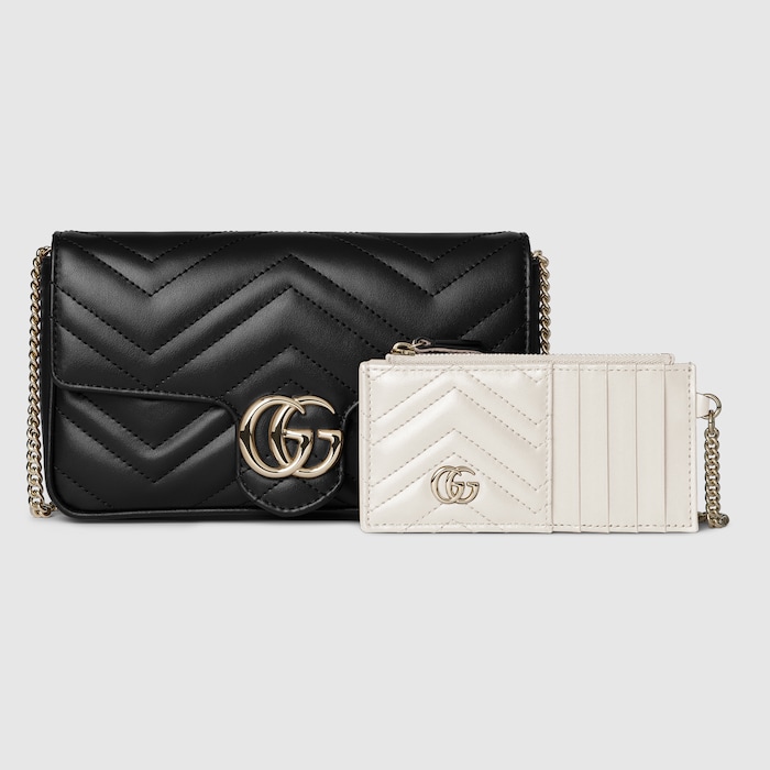 GGマーモント〕スモール ショルダーバッグ ・ブラック レザー | GUCCI公式