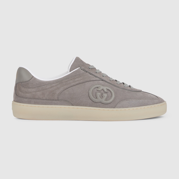 Men's G75 sneaker in grey suede | GUCCI® US