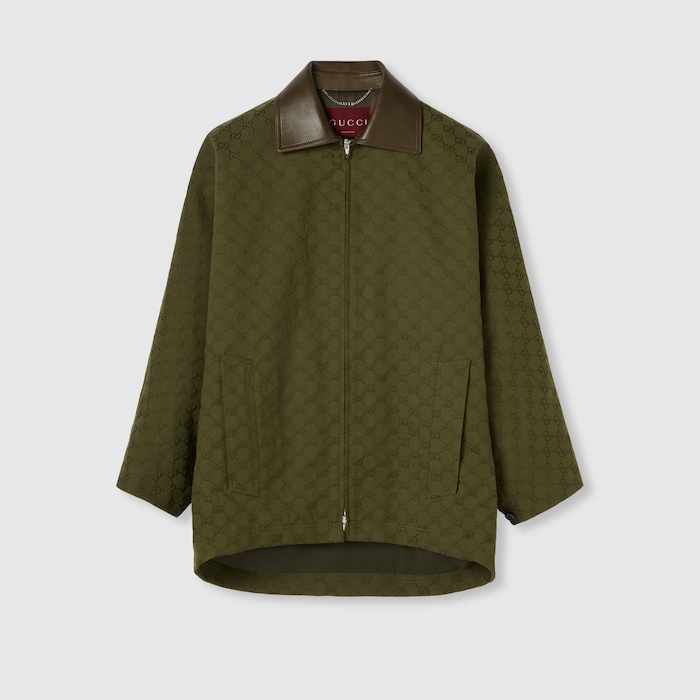 ジャケット GUCCI FW25 GG COTTON JACKET (826626 Z8B1O 3602) GG canvas jacket in forest green | GUCCI® US