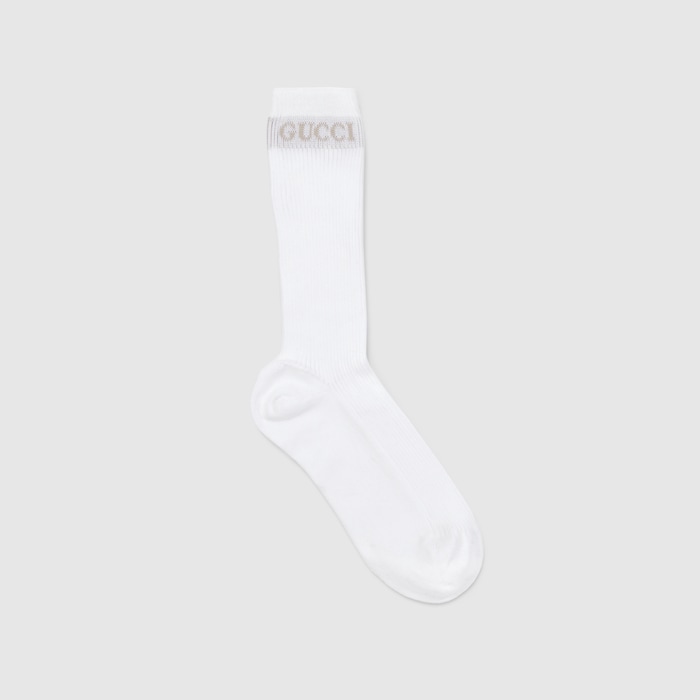 GUCCI ソックス　３点 チルドレンズ〕GGラメ ファブリック コットン ソックス