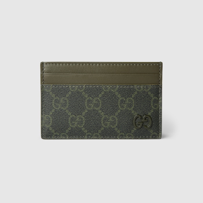 GG card case in forest green GG fabric | GUCCI® US