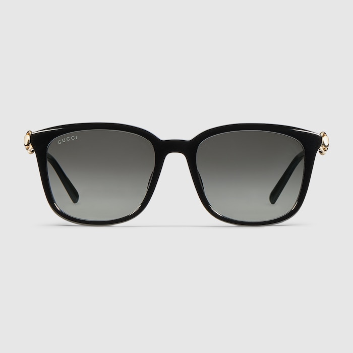 Specialized fit square sunglasses in black | GUCCI® SG