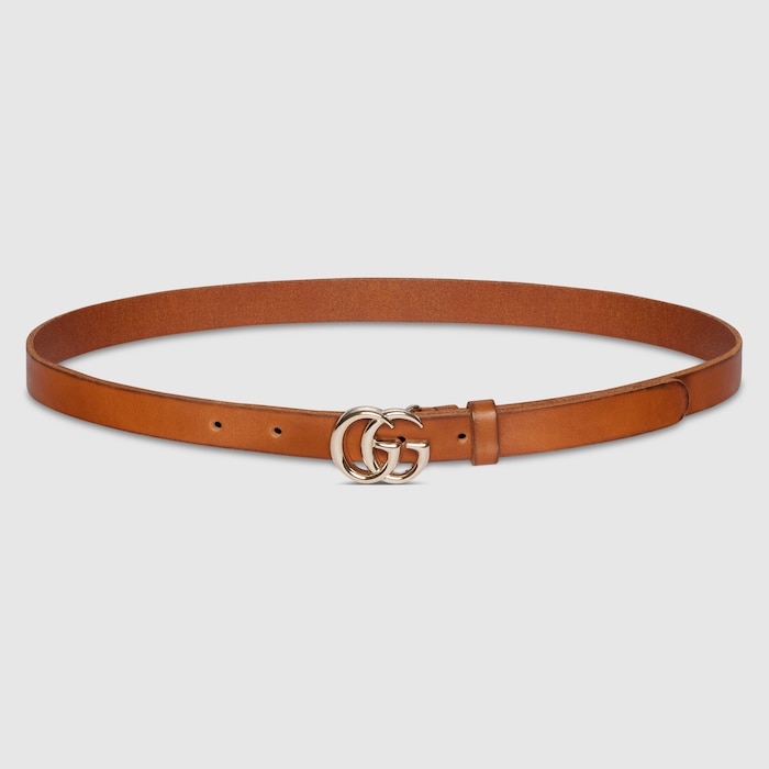 GUCCI Gucci グッチ Gg Marmont Thin Belt ベルト 4094170AAA5 GG Marmont thin belt in black leather | GUCCI® US