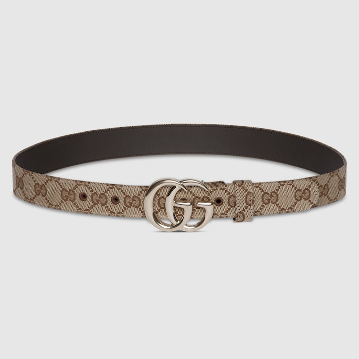 【関税&送料込】Gucci Cintura Sottile Gg Marmont Cintura sottile GG Marmont in tessuto Original GG beige ed