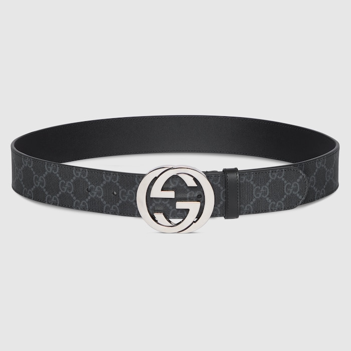 【GUCCI】BELT GG SUPREME PLUTONE CALF◆62705592TIN GUCCI GG Supreme Monogram Plutone Calfskin Double G