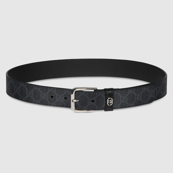 【新品】GUCCI ベルト Belt with Interlocking G detail in black Supreme | GUCCI® US