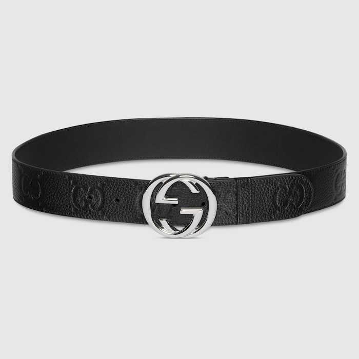 GUCCI ブラック レザーベルト ダブルG ダブルG ワイドベルトブラック レザー | GUCCI公式