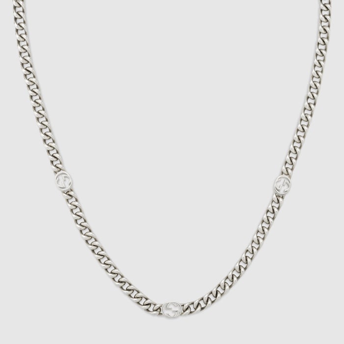 Gucci Interlocking necklace in 925 sterling silver | GUCCI® US