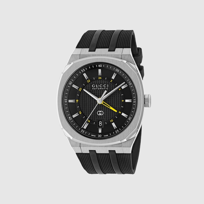 Gucci 25H watch, 40mm in black rubber | GUCCI® US