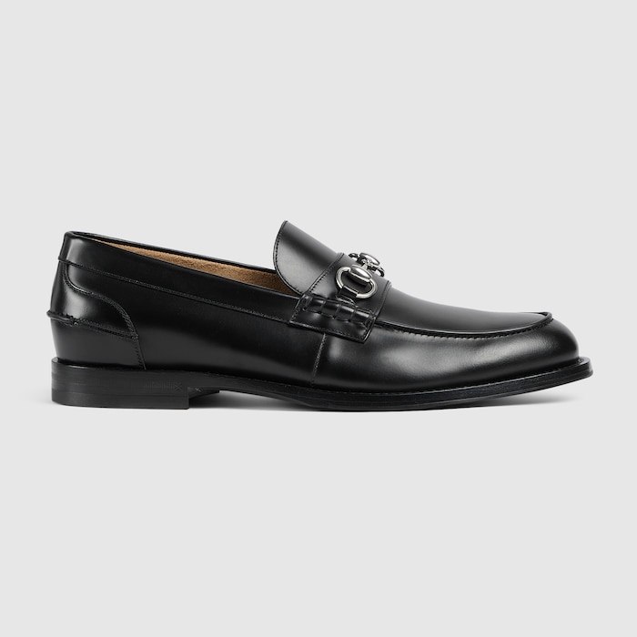 Men's loafer with Horsebit in black leather | GUCCI® US
