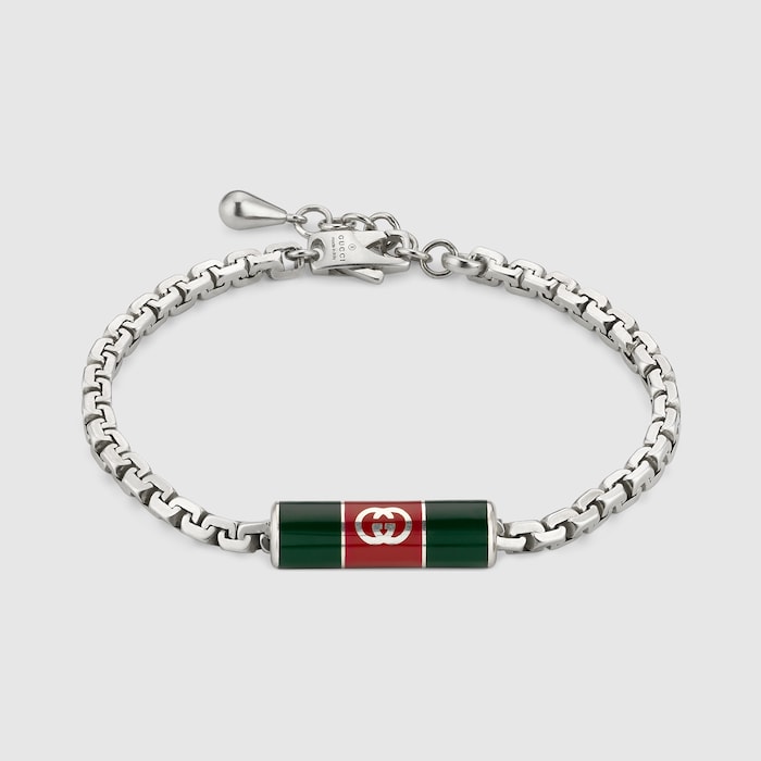 Bracelet with Web detail in 925 sterling silver | GUCCI® US Bracelet with Web detail in 925 sterling silver | GUCCI® US