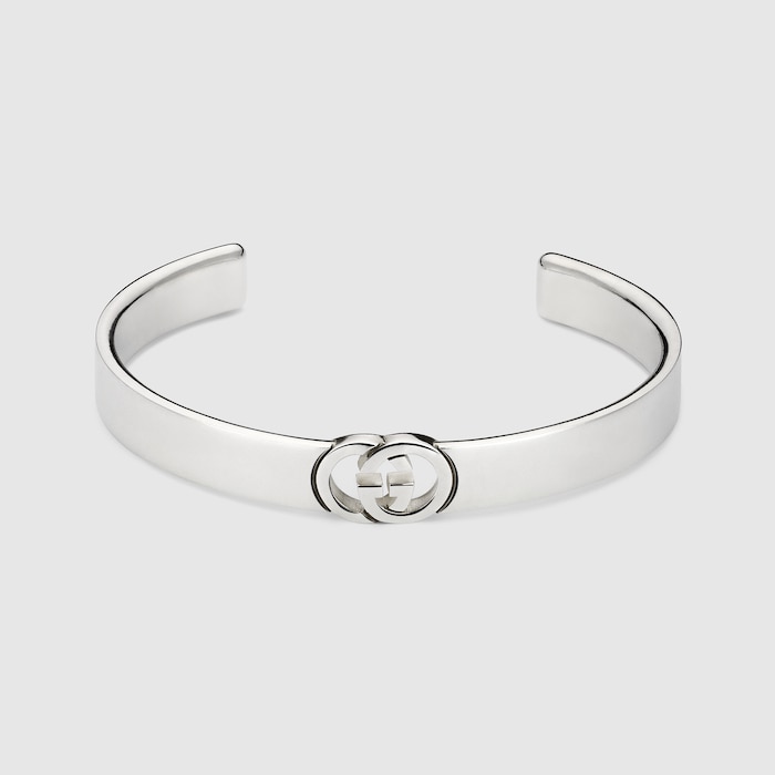 Gucci Interlocking bangle bracelet in 925 sterling silver | GUCCI® US