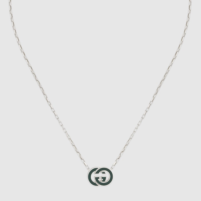 Gucci Interlocking pendant necklace in 925 sterling silver | GUCCI® US
