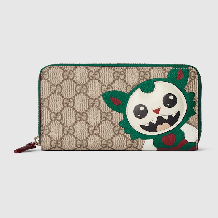 Gucci Besties〕ジップアラウンドウォレット ・ベージュ GG