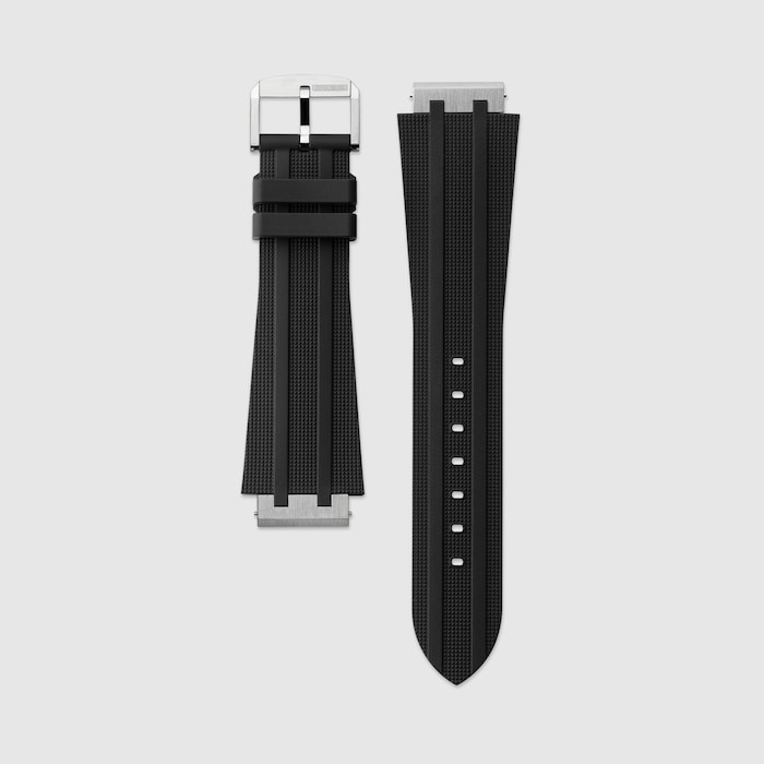 グッチ GUCCI 25H rubber strap, 40mm in black rubber | GUCCI® US