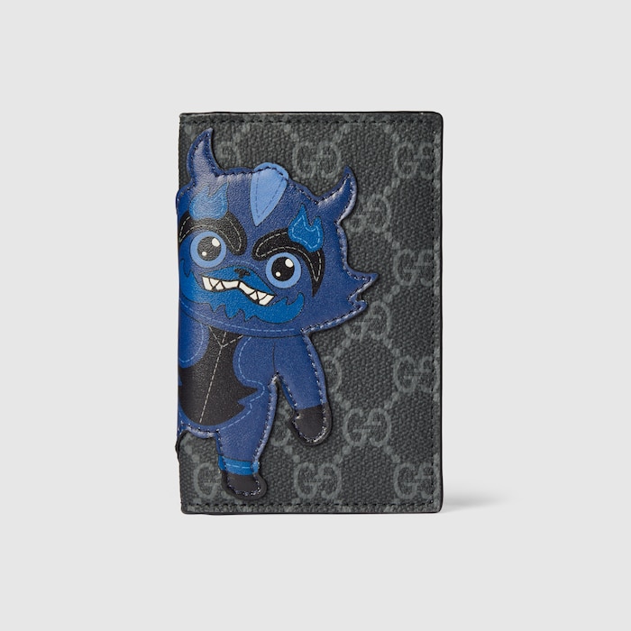Gucci Besties〕ロング カードケース ・ブラック＆グレー GG