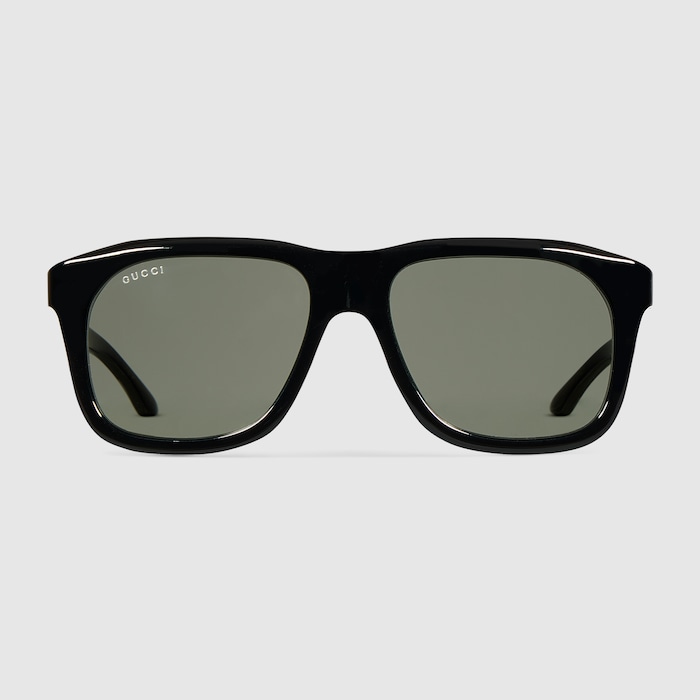 Square frame sunglasses in black | GUCCI® US