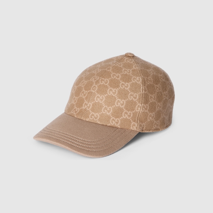 GG knit fabric baseball hat in beige and light brown | GUCCI® US