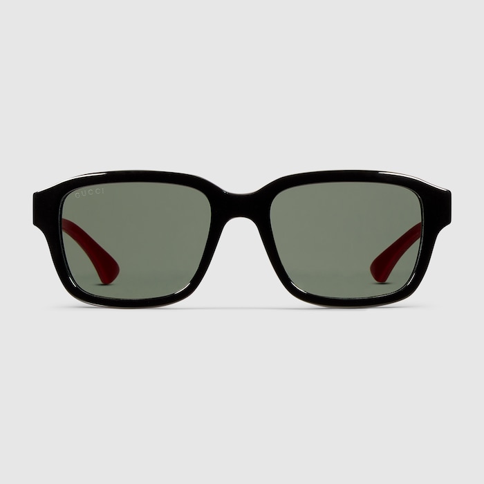 Specialized fit square sunglasses in black | GUCCI® SG