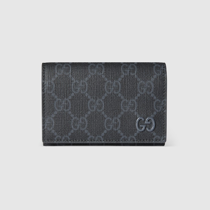 グッチ カレイド ケース GGスプリーム 総柄 チャーム グレー 黒美品 856559_FACQC_1048_001_080_0000