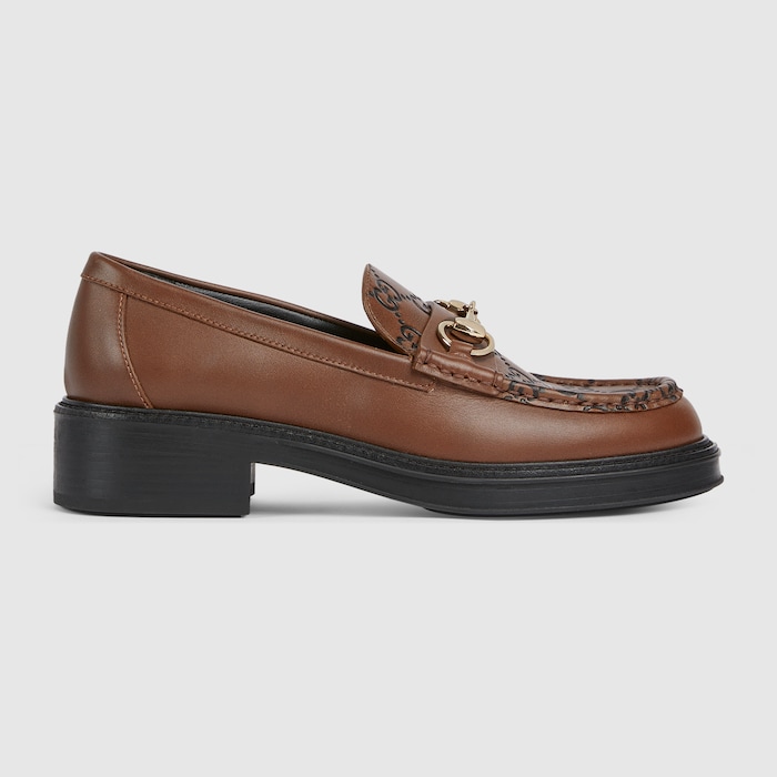 Women's Gucci Horsebit loafer in dark brown leather | GUCCI® SI
