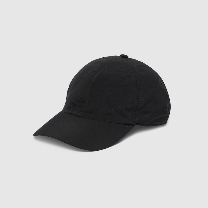 Cotton baseball hat with print in black | GUCCI® US