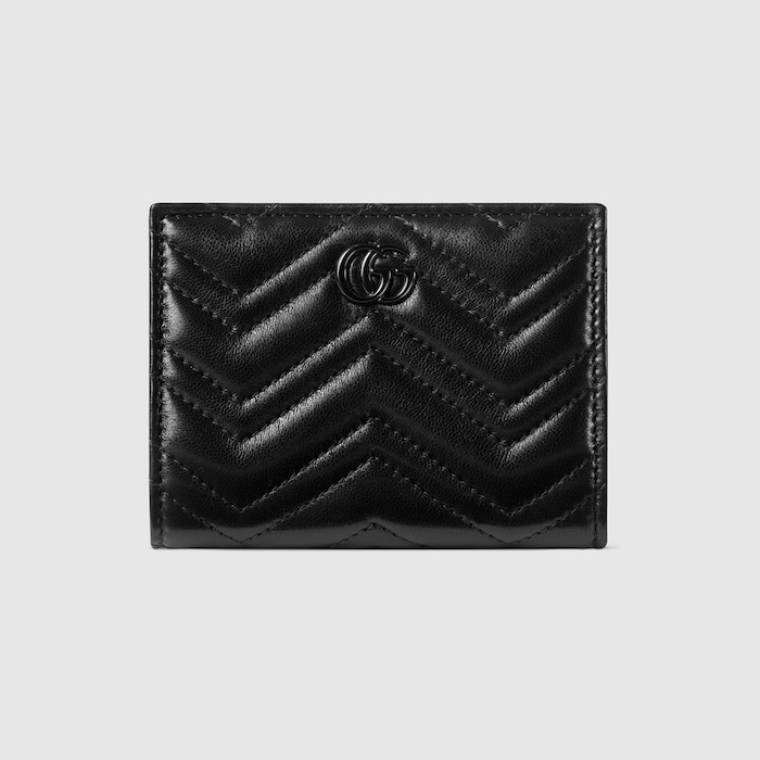 GG Marmont wallet in black leather | GUCCI® US