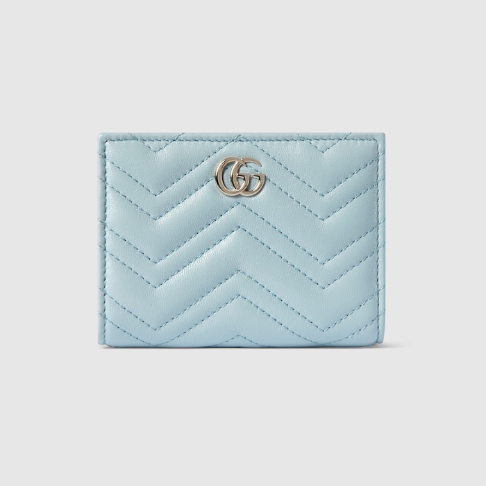 GG Marmont wallet in light blue leather | GUCCI® ZA
