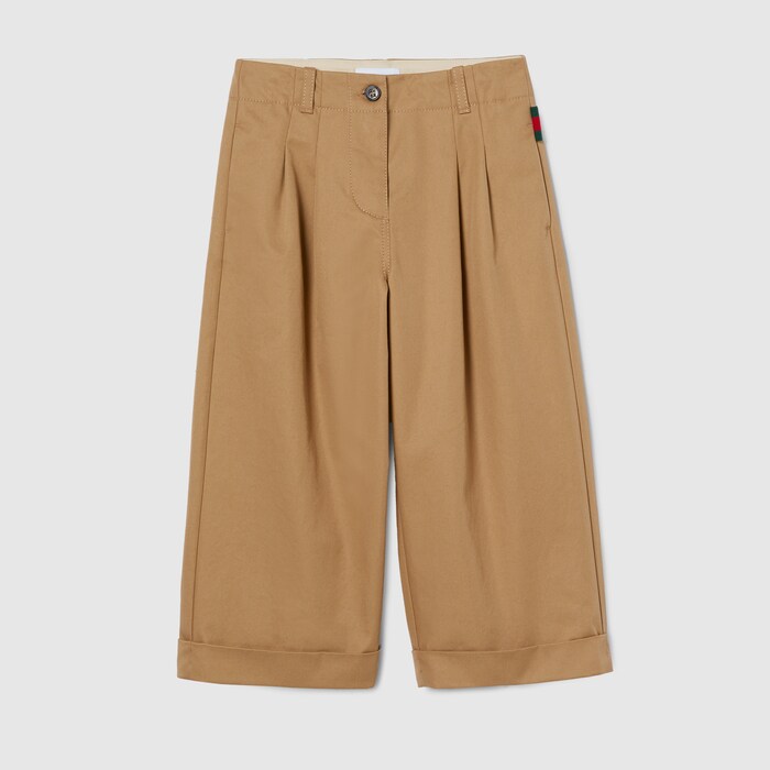 チルドレンズ〕ツイル パンツ ・ライトブラウン | GUCCI公式