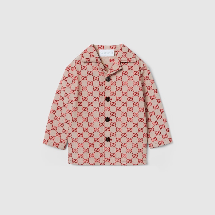 Baby GG canvas jacket in red | GUCCI® US Baby GG canvas jacket in red | GUCCI® US