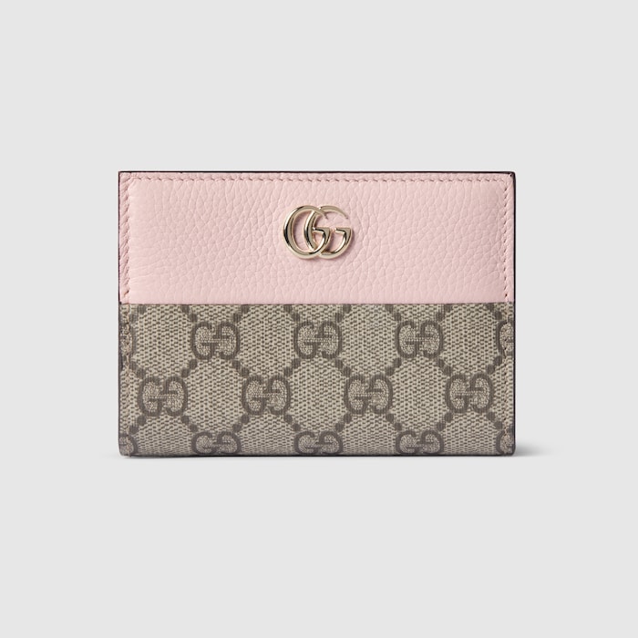 GUCCI ダブルＧ　スモールウォレット ダブルG バイカラー スモールウォレット ・ピンク レザー | GUCCI公式