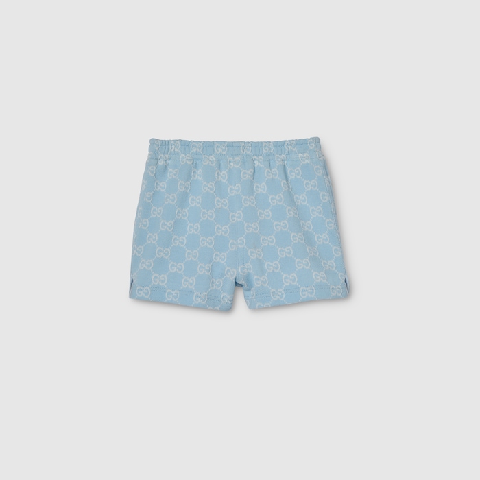GUCCI baby テディベア ライトブルー グッチ Baby GG cotton shorts in light blue | GUCCI® US