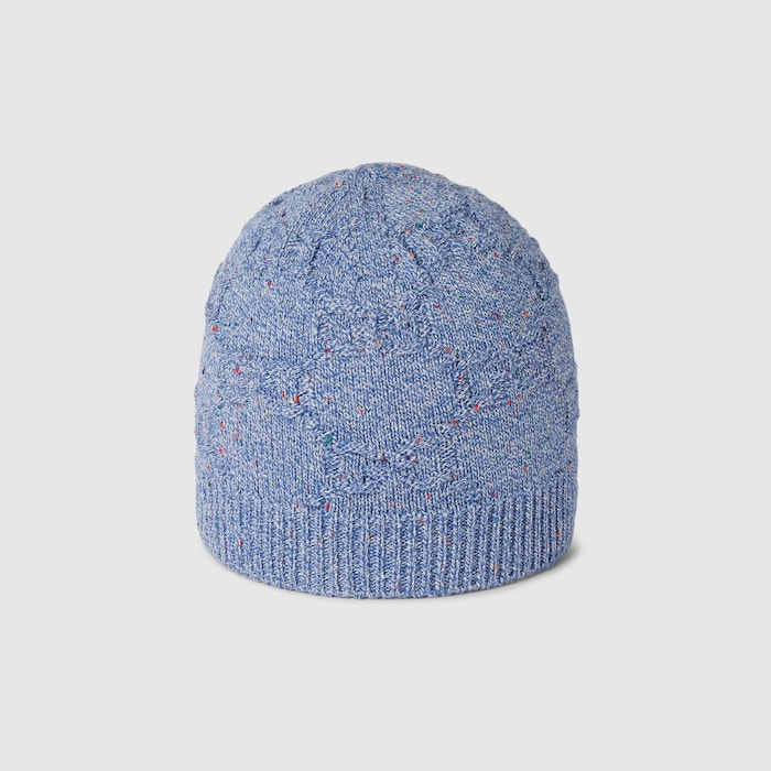 【GUCCI 帽子】 Baby GG cotton jacquard hat in light blue | GUCCI® US