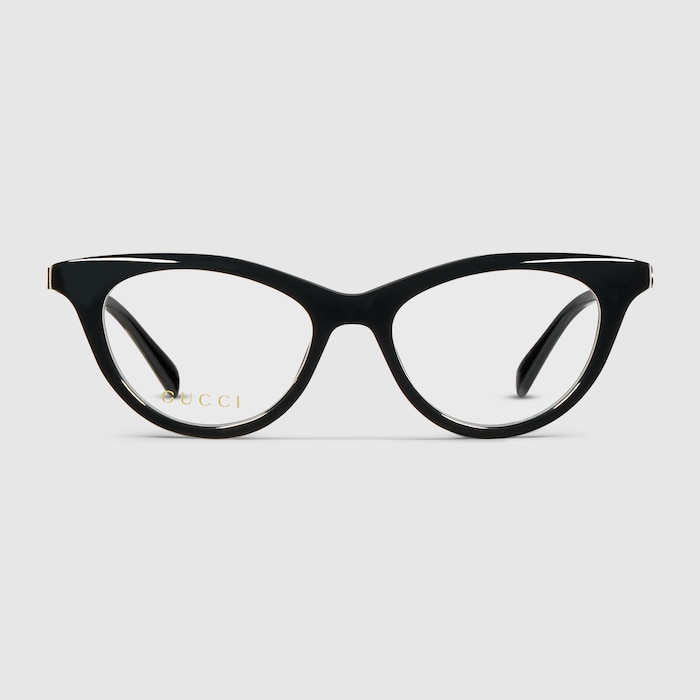 Cat-eye optical frame in black | GUCCI® US