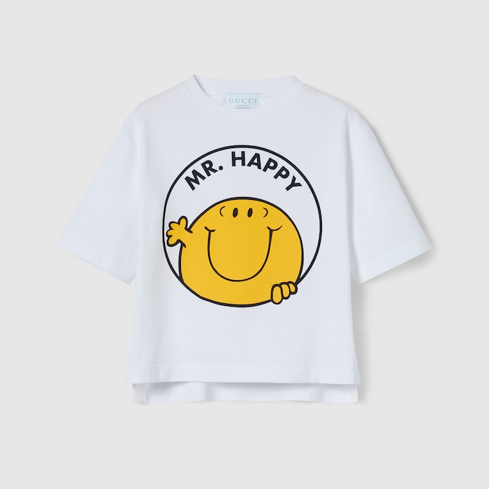 チルドレンズ〕プリント コットン Tシャツ ・ホワイト | GUCCI公式