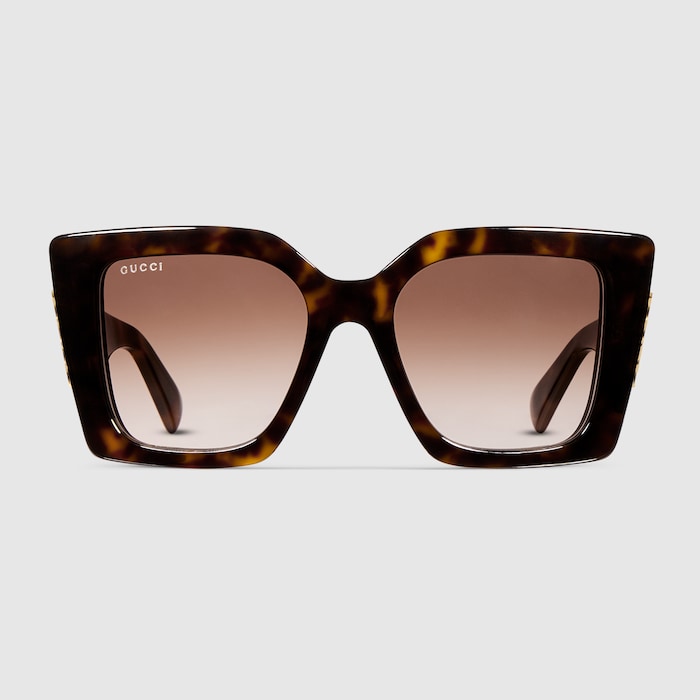 GUCCI トータスシェル キャットアイサングラス オーバルフレーム サングラス ・ダークブラウン トータスシェル