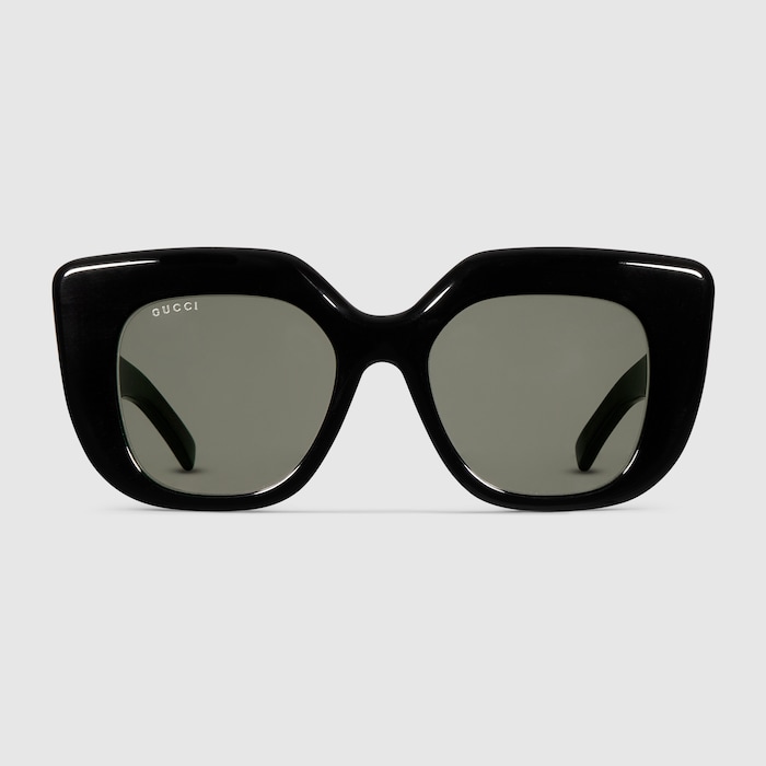 Square frame sunglasses in black | GUCCI® SA