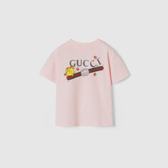 ベビー〕プリント コットン Tシャツ ・ペールピンク | GUCCI公式
