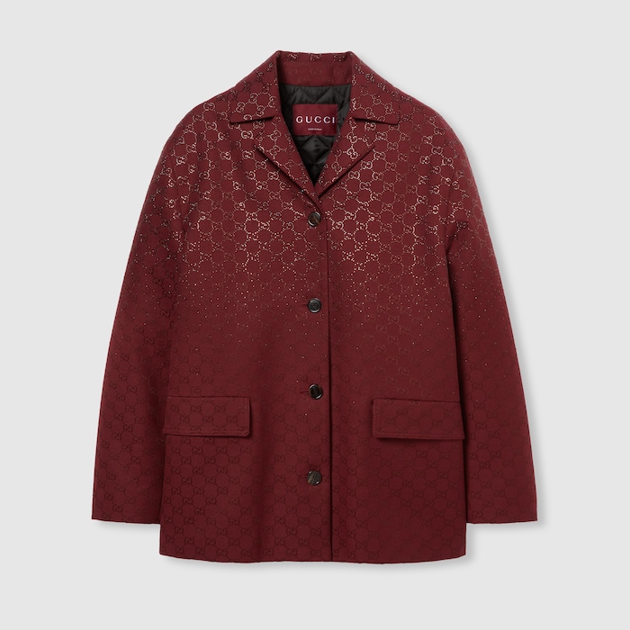 レア品！！GUCCI グッチ　フォックスカラー　コットンジャケット C (やや傷や汚れあり)】グッチ GUCCI GGジャカード コットン
