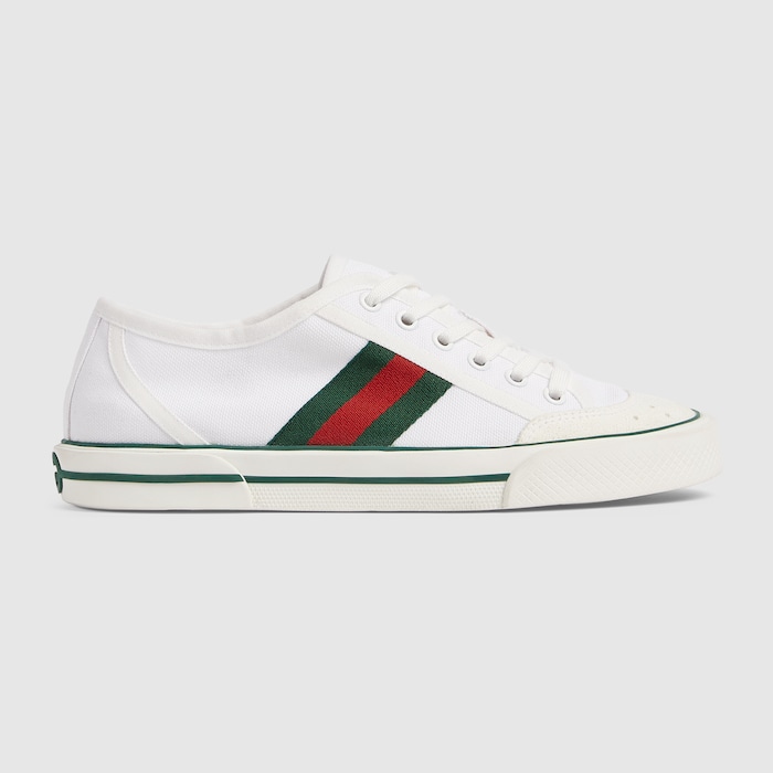 GUCCI　ドミノ　グッチ Women's Gucci Tennis 1977 sneaker in white canvas | GUCCI® US