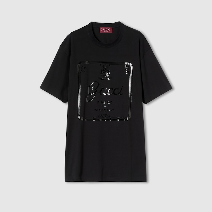 美品GUCCI バッグプリント Tシャツ サイズ10 プリント ソフトコットンジャージー Tシャツ ・ブラック | GUCCI公式