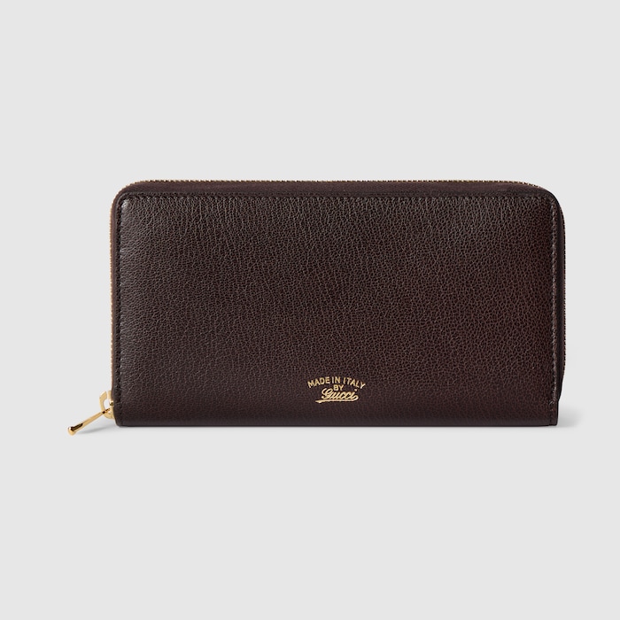 リラ〕ジップアラウンドウォレット ・ダークブラウン レザー | GUCCI公式