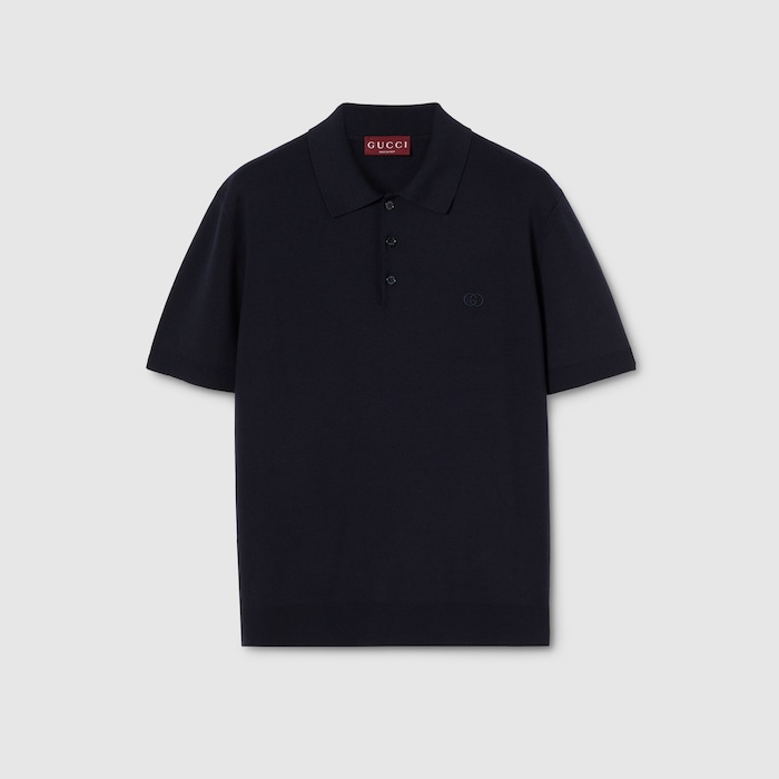GUCCI ポロシャツ シルク M ベージュ Gucci Cotton Piquet Polo With GG 'Ivory' 753572-XJFUG-9037