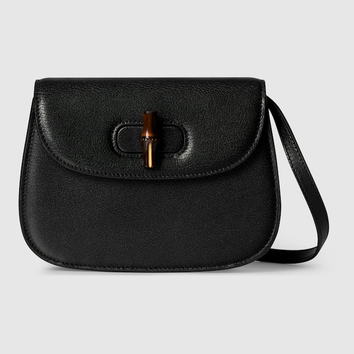 ✨新品・未使用✨　GUCCI がま口　バンブー　ロゴ　ブラック　レザー　希少 867162_AAGDM_1096_001_060_0000