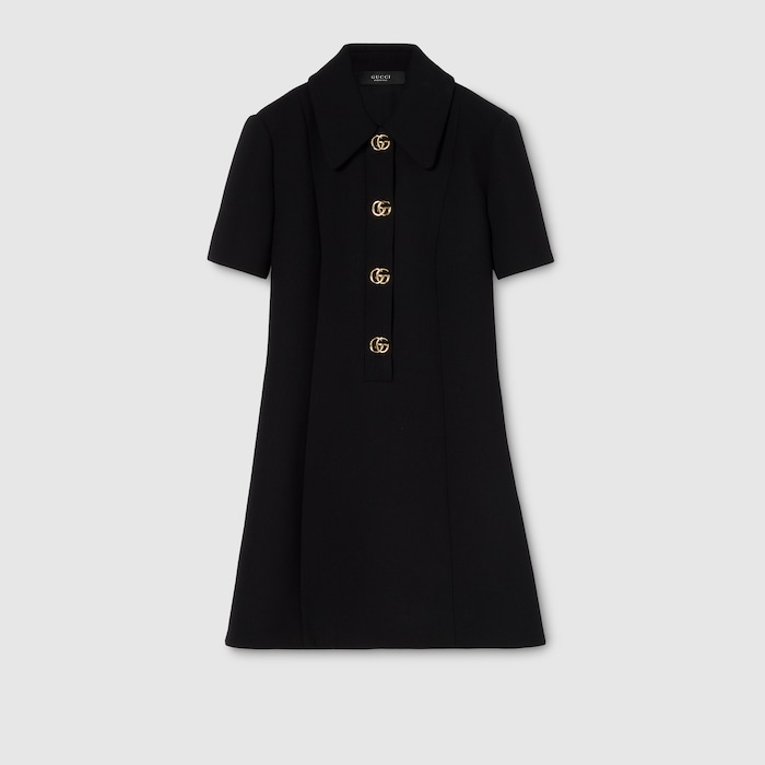 blue dress for baby girl Gucci Italy. Vintage 2001 Collection by Tom Ford. Black Silk Mini Dress main image 0
